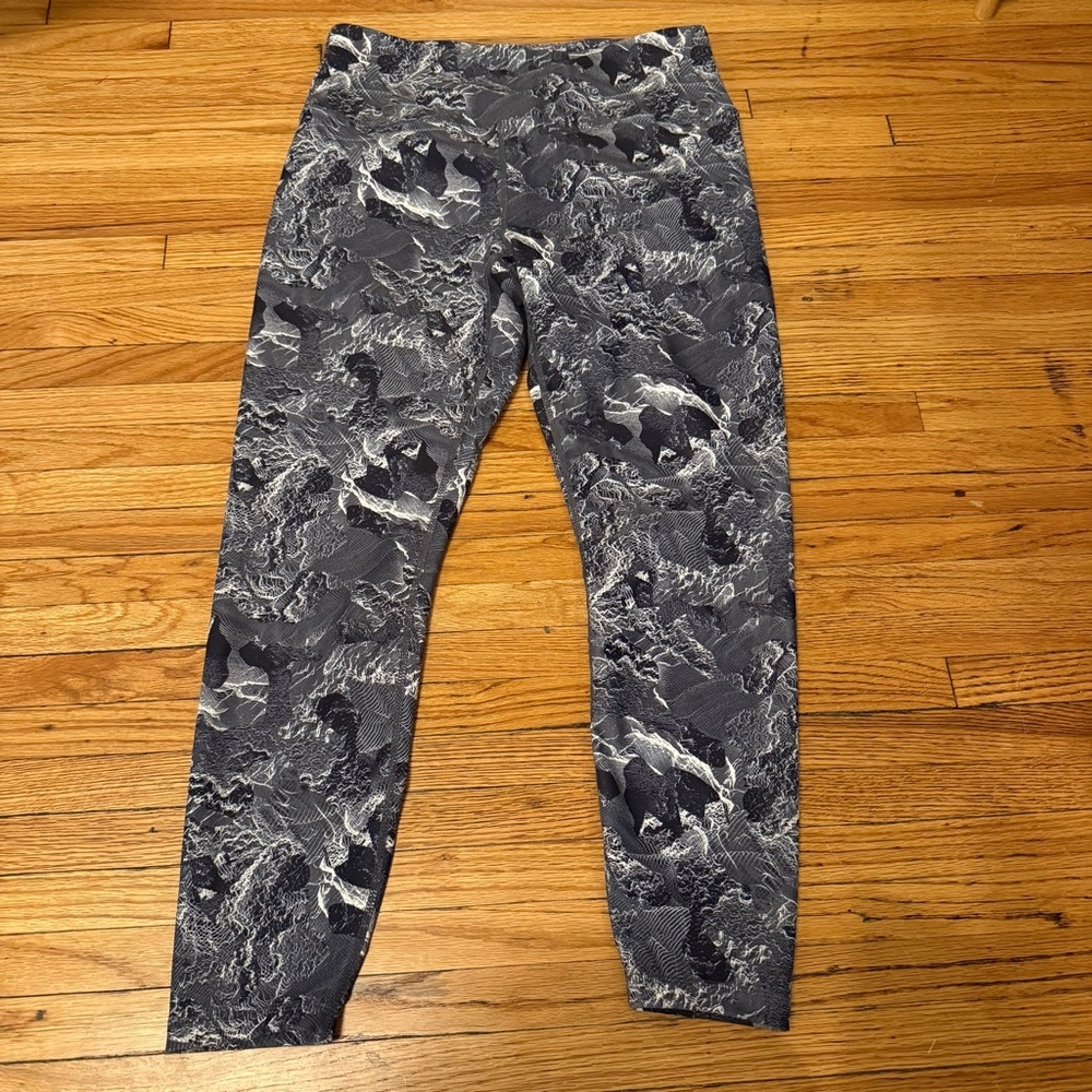 Spyder Active Leggings Women’s Large Gray Black Athletic Pants